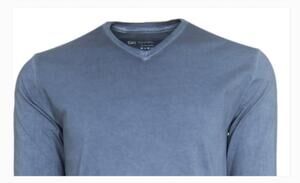 NEW GEORGE ROTH men's short sleeve pima cotton v-neck tee in capri